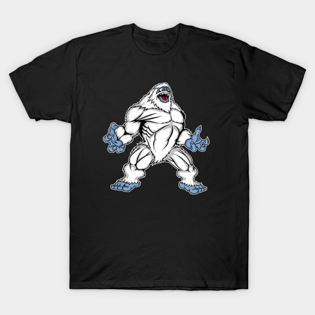 Funny Abominable Snowman Graphic Design T-Shirt by getsomegraphix